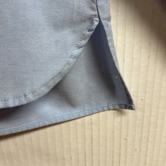 Modern Works Ladies Blue Button Up Shirt/Hidden Buttons Long Sleeves Size M - Picture 4 of 16